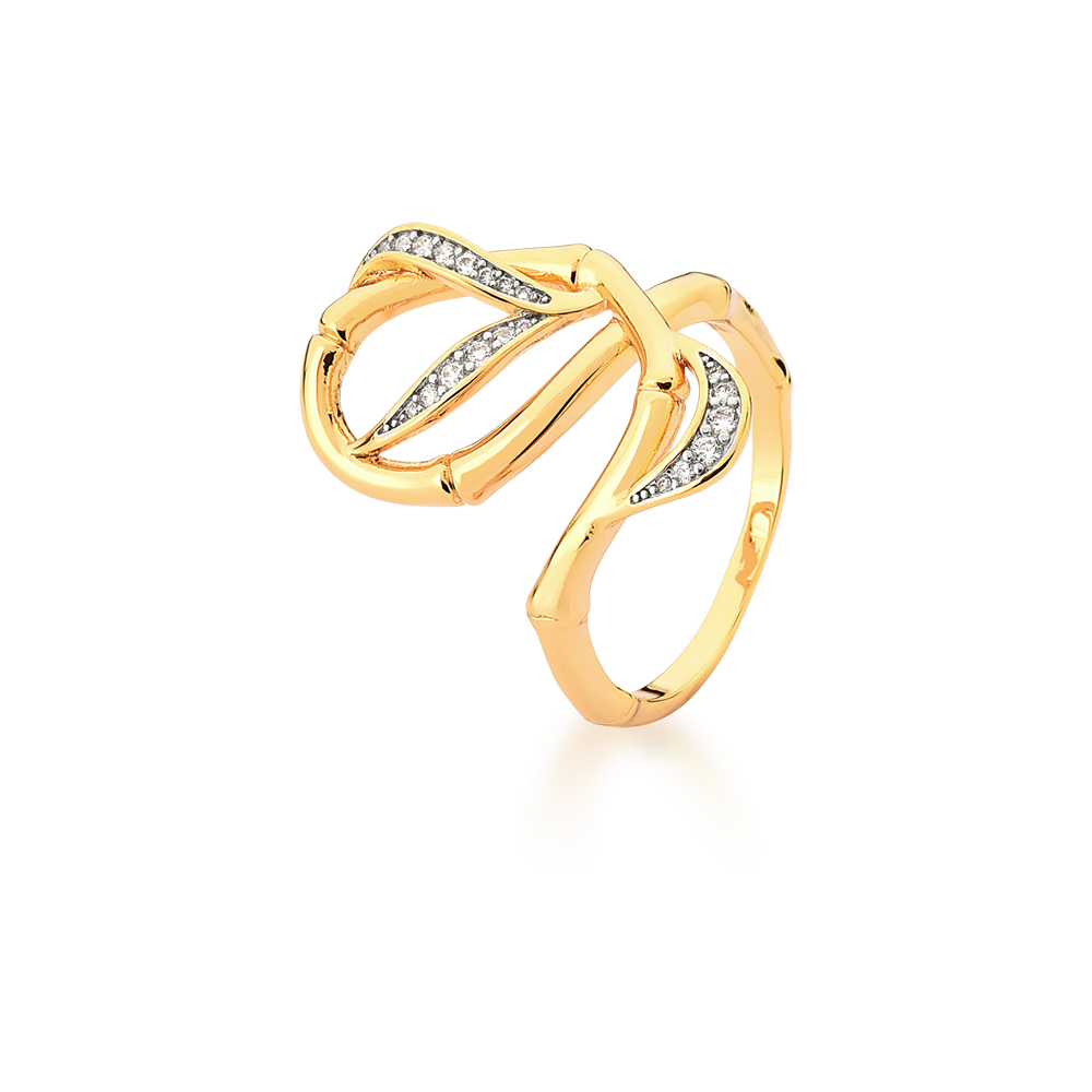 Anel Bambu Dourado