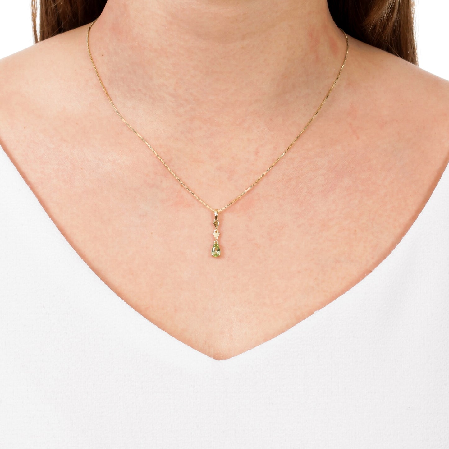 Colar Dourado Peridoto