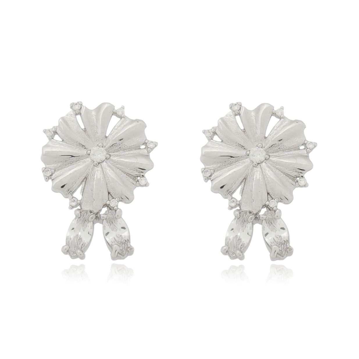 Brinco Stud Prata Veronica | Citrine Concept Jewelry