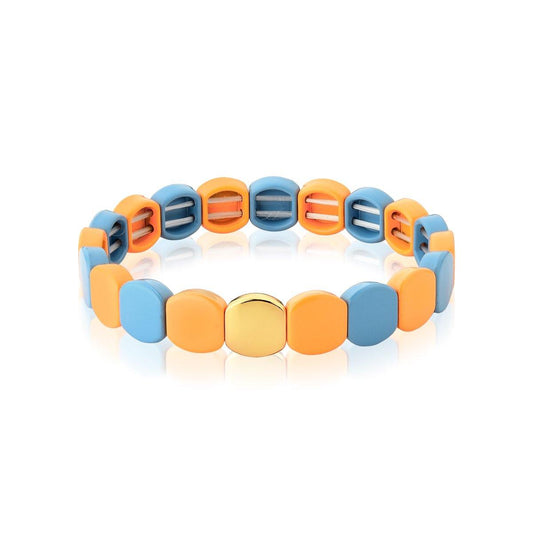 Pulseira com Acrílicos Esmaltados em Fio de Nylon - Citrine Concept Jewelry