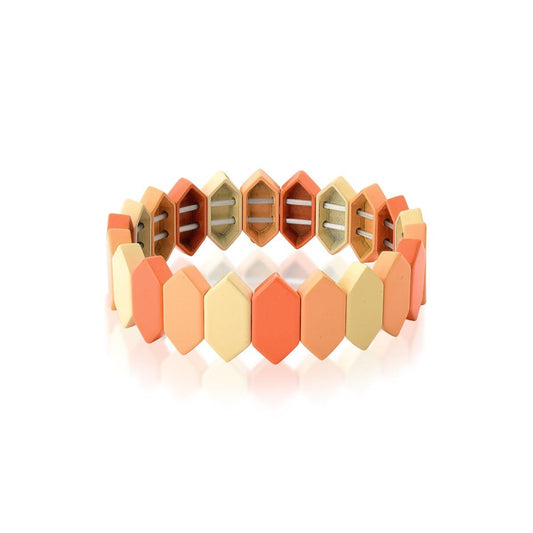 Pulseira com Acrílicos Esmaltados em Fio de Nylon - Citrine Concept Jewelry