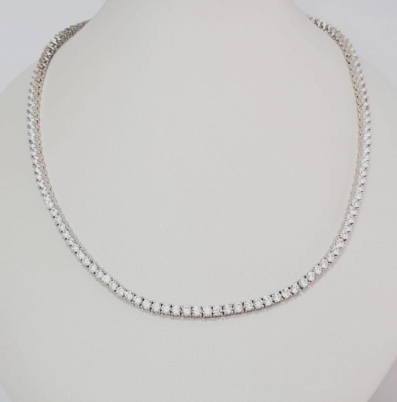 Corrente Riviera com Zircônias Brancas 45 cm - Citrine Concept Jewelry