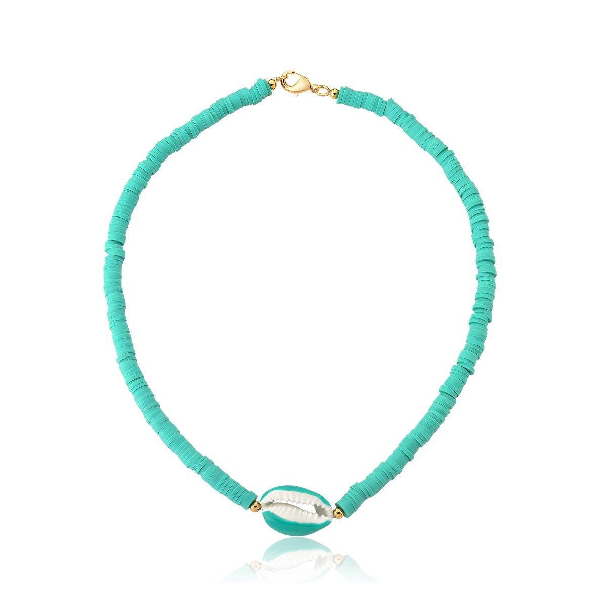 Colar Turquesa e Búzio - Citrine Concept Jewelry