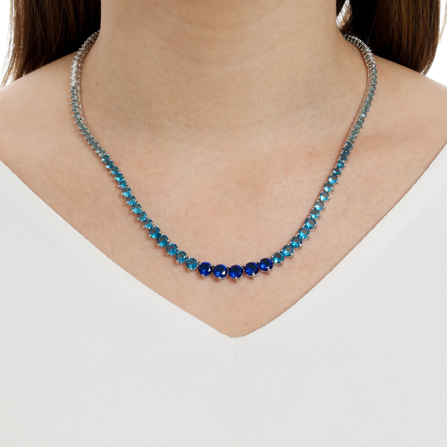Corrente Riveira Azul e Branca | Citrine Concept Jewelry